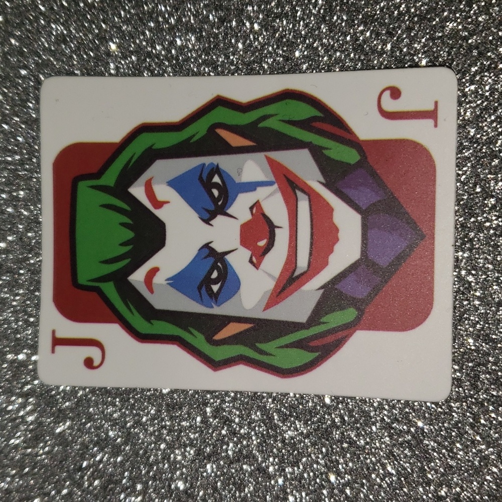 DC COMICS Joker Waterproof Sticker Playing Card